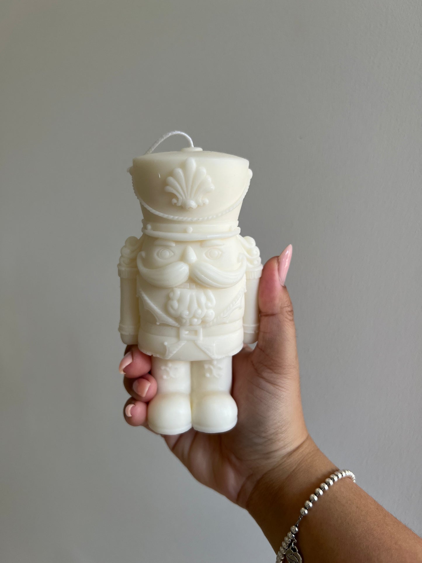 Large nutcracker pillar candle 